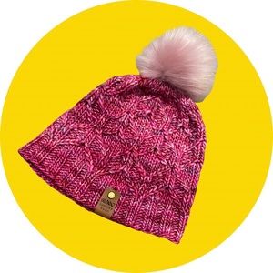 New knitted beanie / pink
